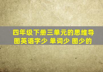 四年级下册三单元的思维导图英语字少 单词少 图少的